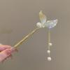 Ancient Style Hair Stick Chinese Style Orchid Fringe Hairpin High-end Flower Hair Clips  Headwear