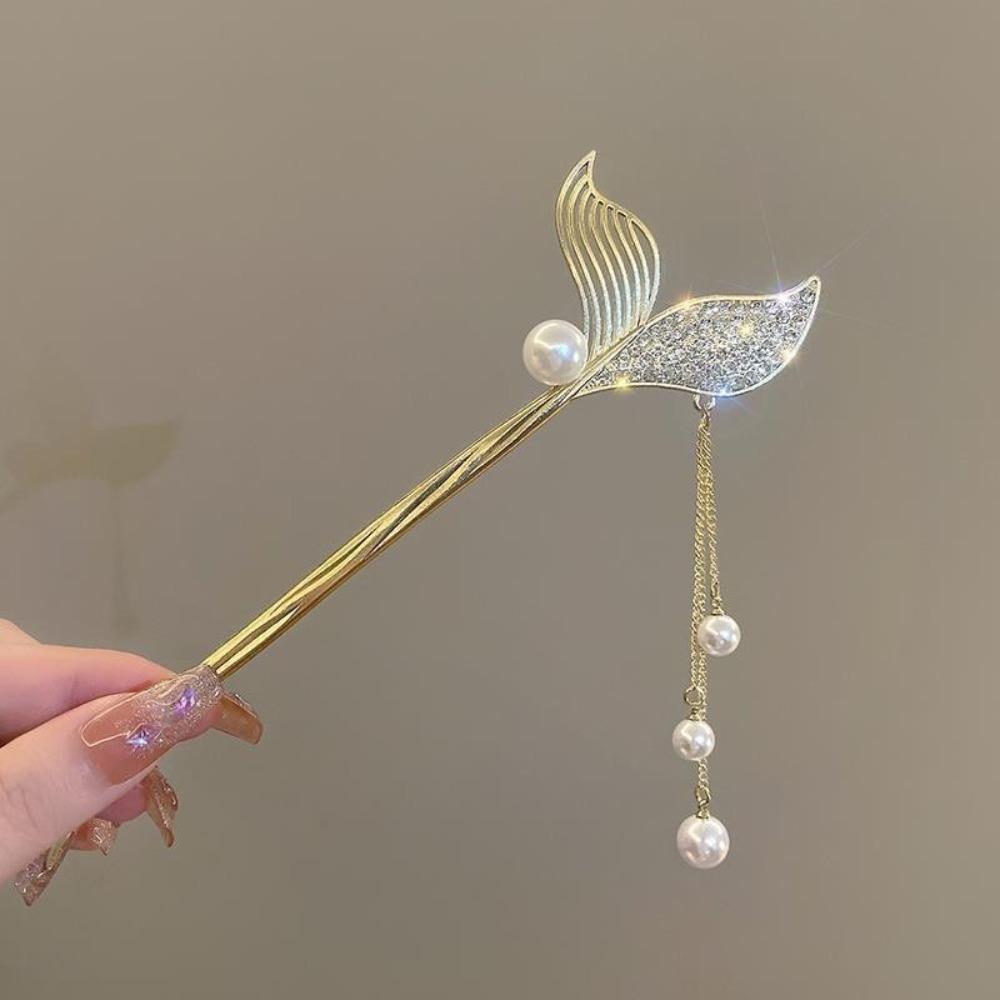 Ancient Style Hair Stick Chinese Style Orchid Fringe Hairpin High-end Flower Hair Clips Headwear
