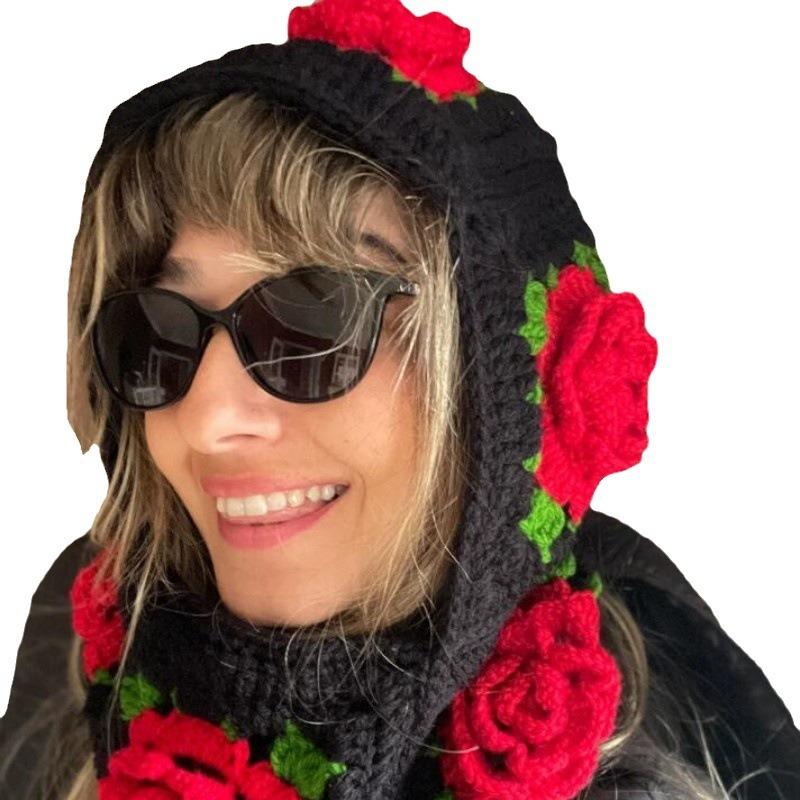 Neue handgefertigte gehäkelte polygonale lustige Pullovermütze, modische und personalisierte Erwachsenenmütze