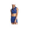 Adidas Originals Logo Embroidered Crop Top Women Blue IR6124