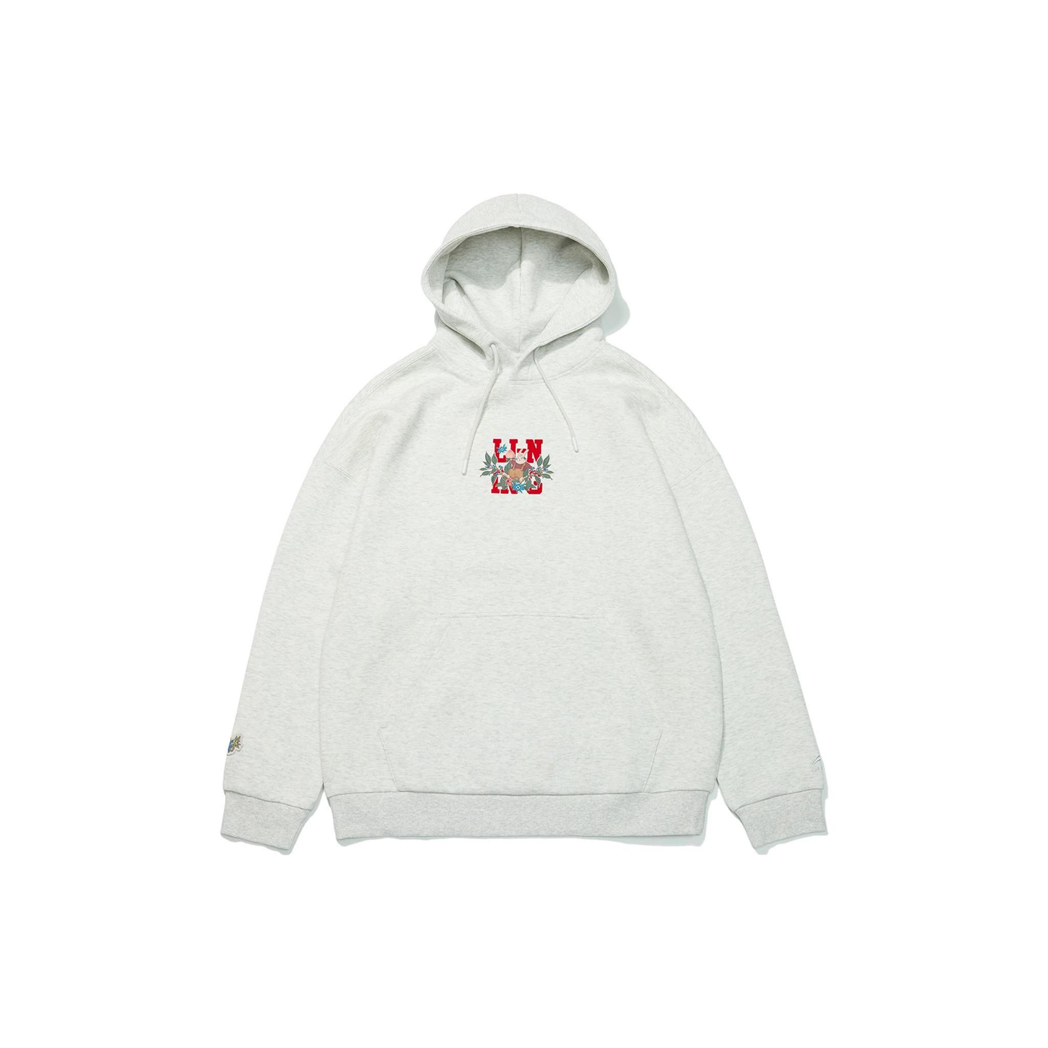 Li Ning Sports Lifestyle Collection Earning Money Every Day Collection Sweatshirt Unisex Gray AWDT013-7 XXL