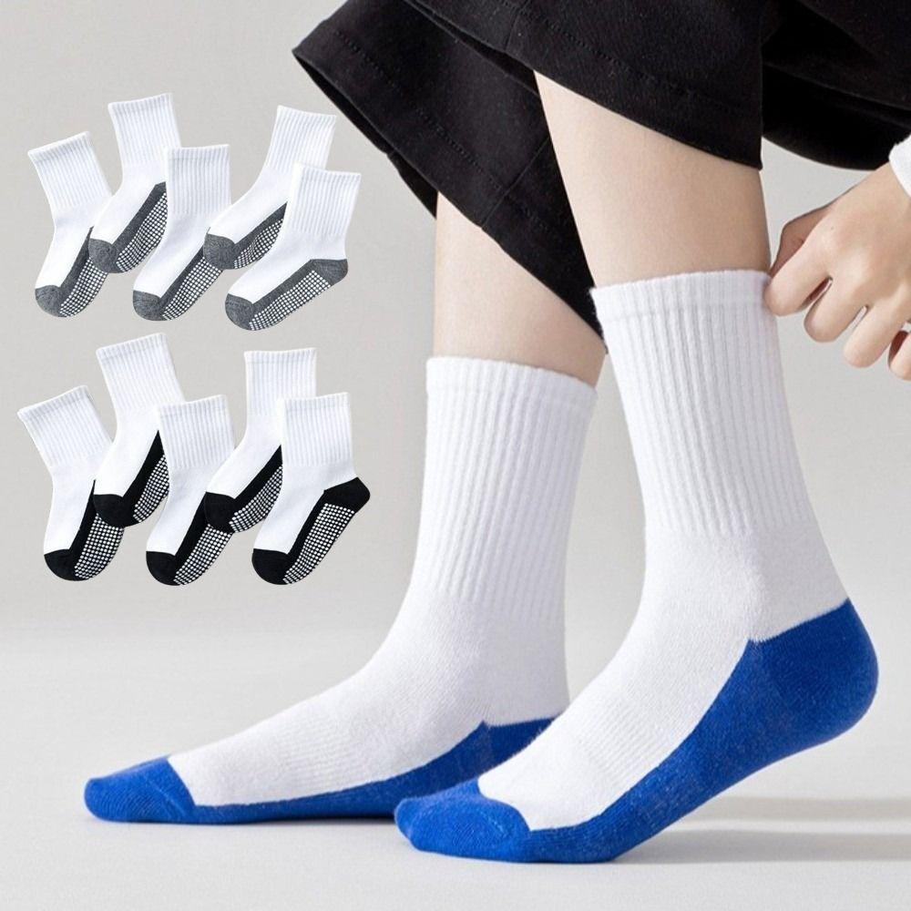 5 par Halkfria Greppstrumpor för Barn Anti-Halkstrumpor Student Sportstrumpor med Grepp för Pojkar Flickor