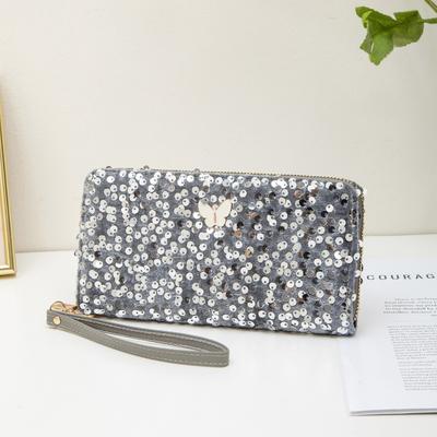 Portefeuille long, sac pour femme, nouveau porte-monnaie à la mode et simple, pochette décorative papillon, une pièce.