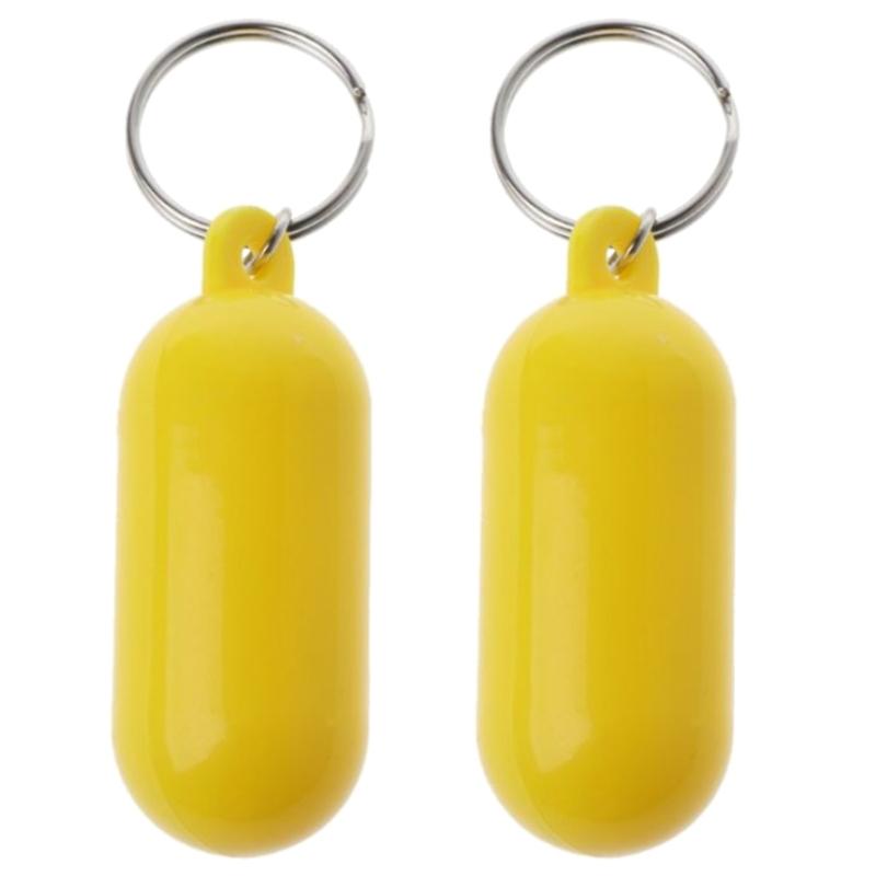 2Pcs Kayak Keyrings Marine Floatable Sailings Floating Pendant Fishing Key Rings