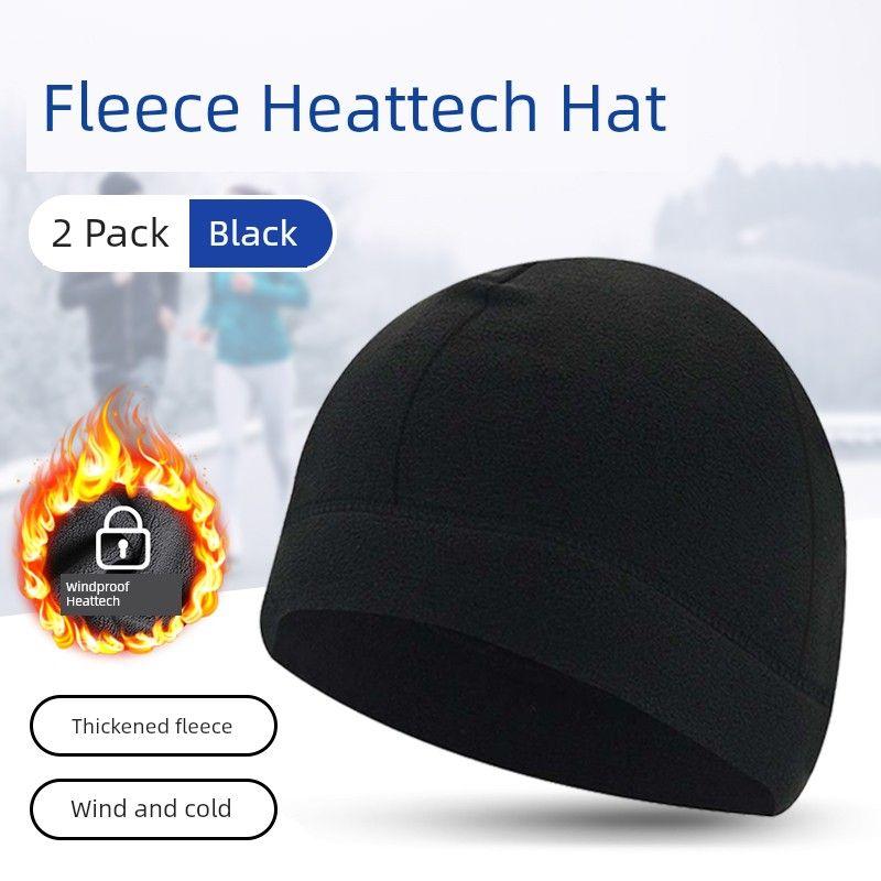 Outdoor Running Small Hat Cold-Proof Fall and Winter Polar Fleece Thickened Skiing Cycling Earmuffs Hat Thermal and Windproof Fleece Hat Men