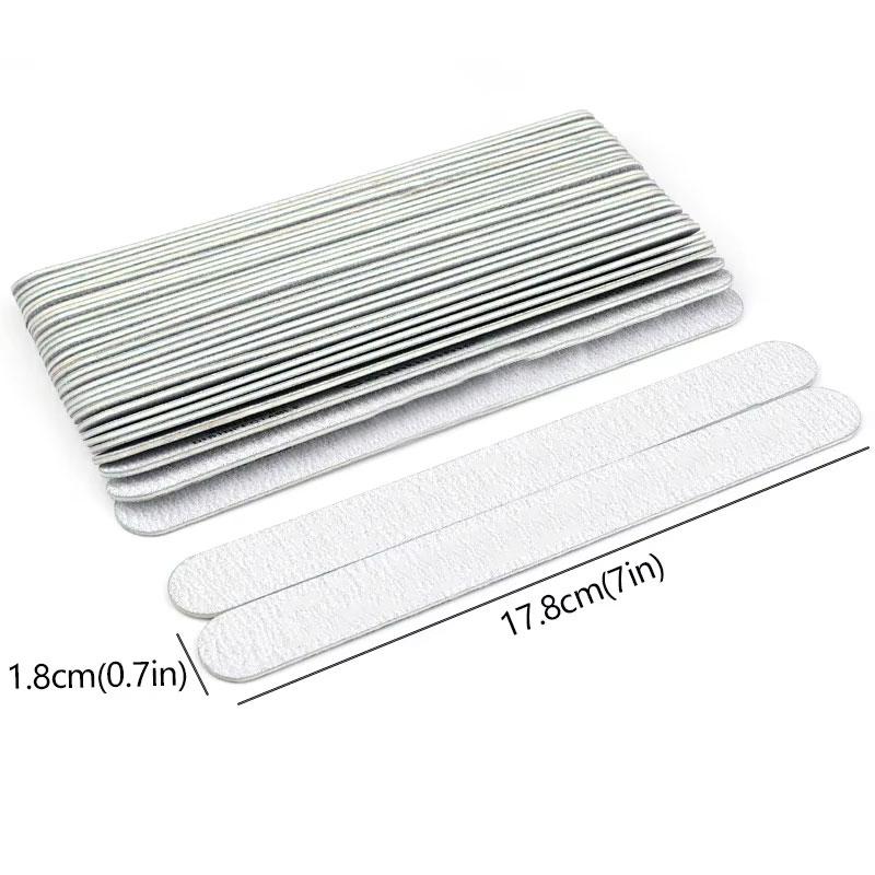 10 Pezzi Lime per Unghie Grana 180/240 Lavabili in Legno per Manicure Dritti Carta Vetrata Resistente Forniture per Unghie Acriliche da Salone