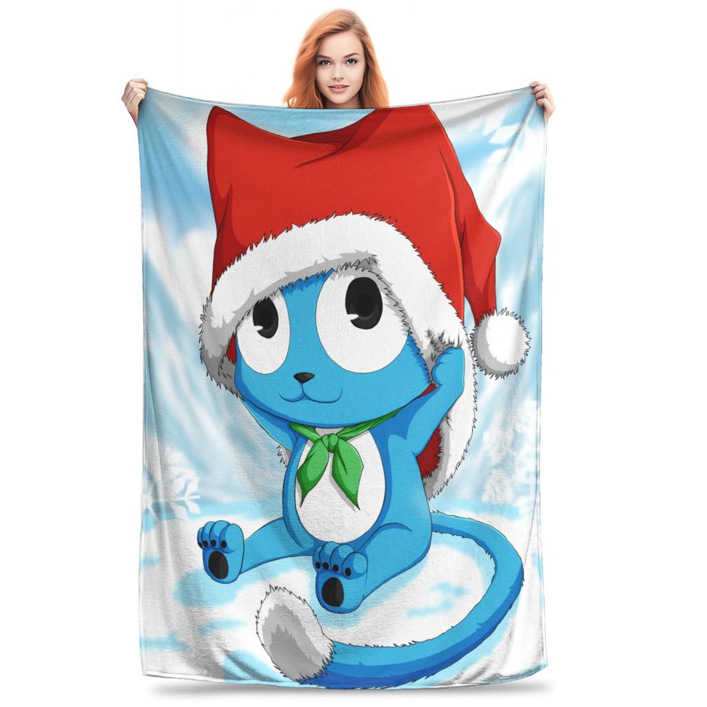 Fairy Tail Knitted Blanket Flannel  Super Soft Throw Blankets for Outdoor Travel Bedspread