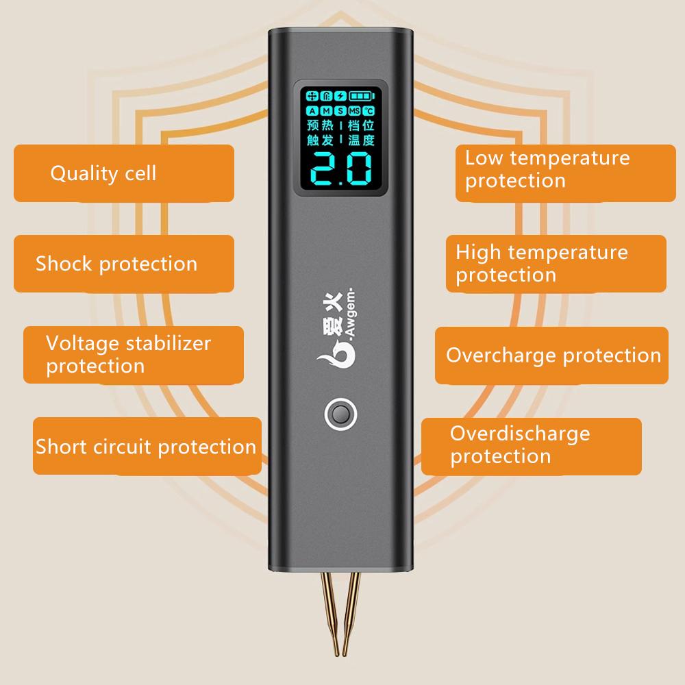 

AS2 HD Дисплей Портативный Сварочный Аппарат Точечной Сварки DIY Ручной Аппарат Точечной Сварки 90 Регулируемых Передач Точечная Сварка для Литиевой Батареи 18650