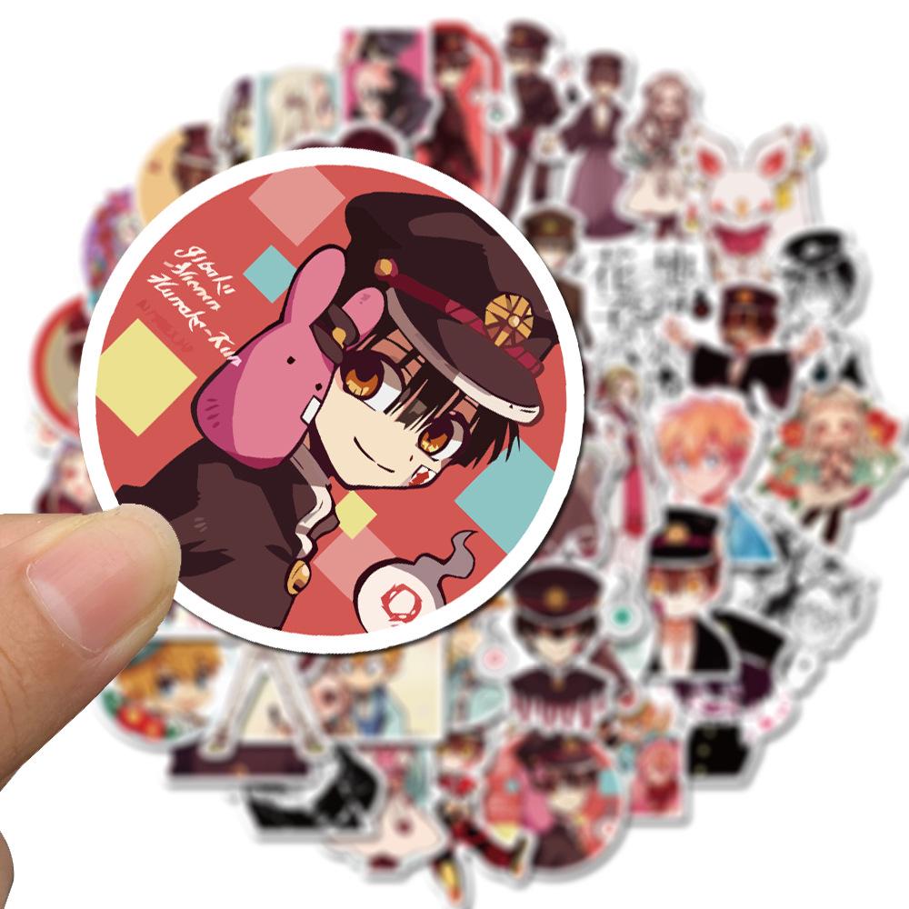 50 New Anime Tied Boy Hanako-jun Doodle Stickers Suitcase Laptop Waterproof Stickers