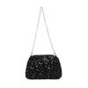 Lamerry Sequin Bag, Sparkly Gold Chain Shoulder Bag, Party Bag, Wedding Bag, Occasion Bag, Women's, Black