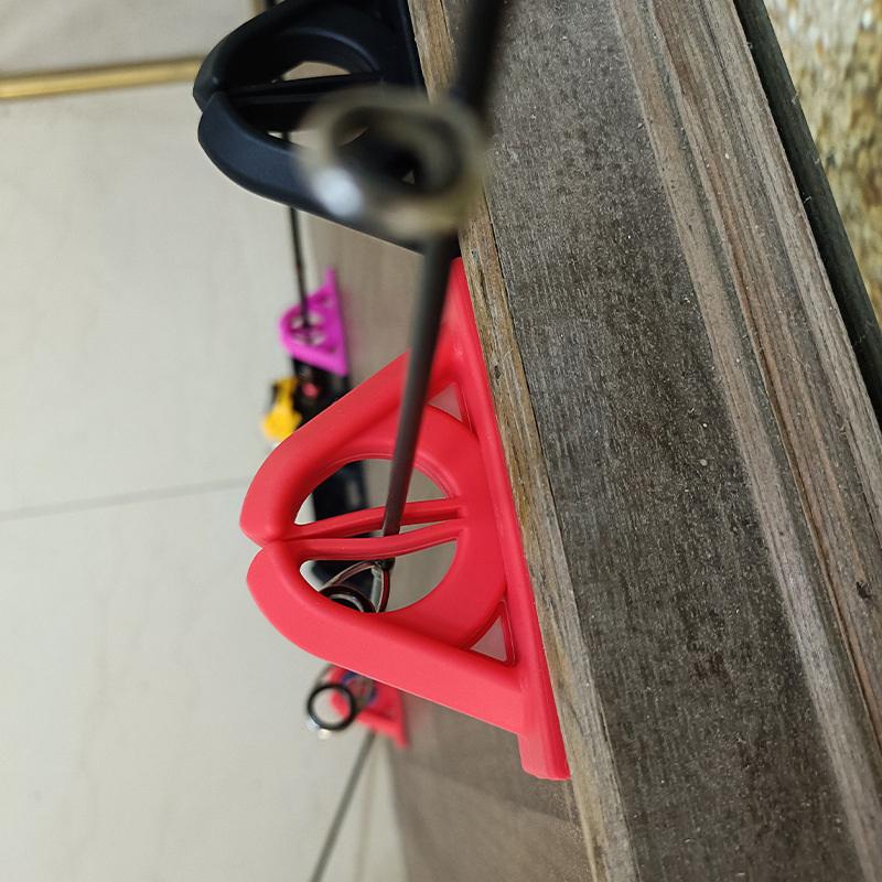 2Pcs Fishing Rod Display Rack Vertical Bracket Silicone Bracket Fixing Rack Fishing Rod Rack For Wall And Garage Storage