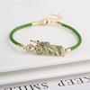 Green Pink Religious St. Jude Leather Rope Braided Jewelry Bracelet Fashion for Man Woman Daily Party Zirconia Jewelry