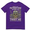 Patriotic Veteran Usa Flag American Military War Hero Skull Tshirt