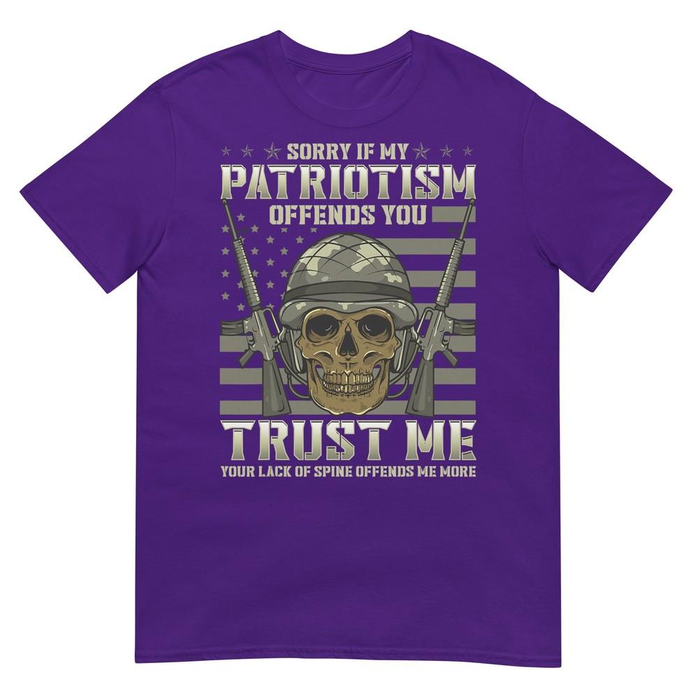 Patriotic Veteran Usa Flag American Military War Hero Skull Tshirt