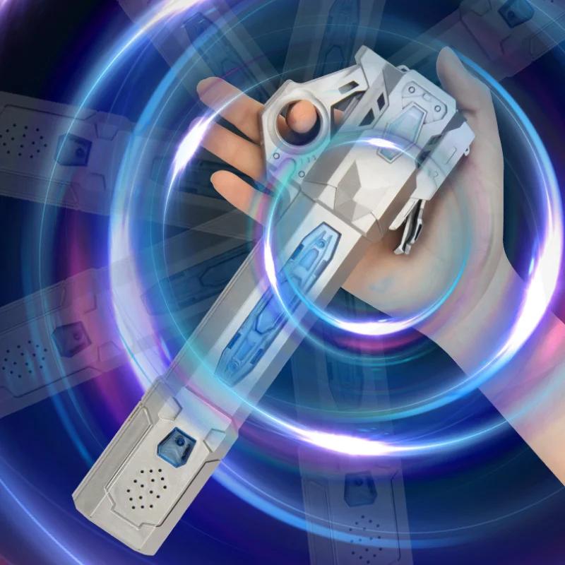 Retractable Lightsaber with USB Charging Finger-twisting Laser Sword Flash Light Sound Role Playing Props Children's Toys Gifts