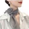 Rose clip thin silk scarf spring and summer sun protection temperament fashion versatile scarf for women