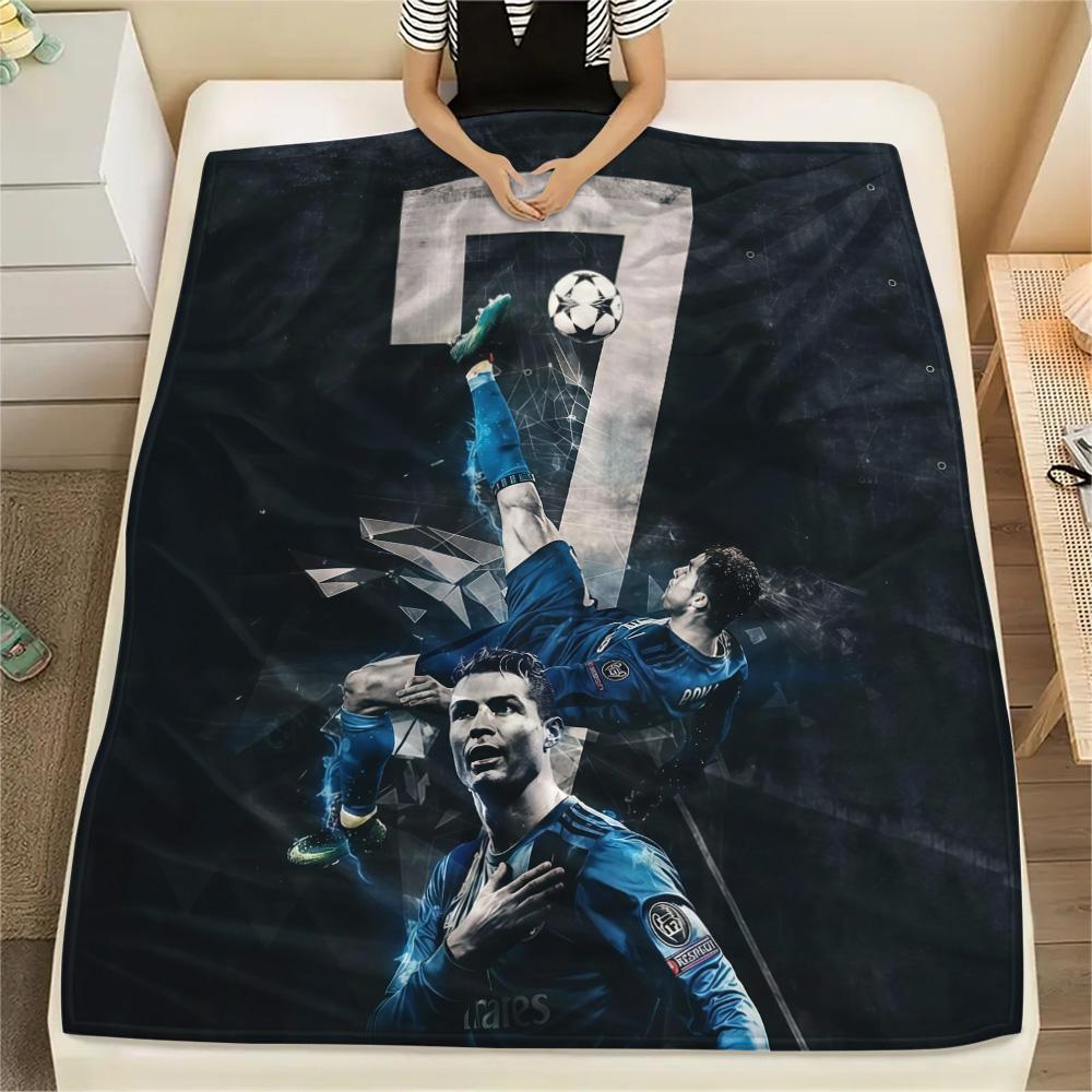 Cristiano Ronaldo Flannel Blanket, High quality Comfortable for All Seasons, Home Decor, Warmth and Comfort