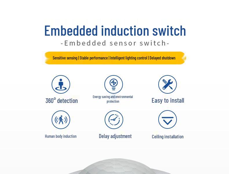 Intelligent Dimmable LED Ceiling Light with Embedded Infrared Motion Sensor