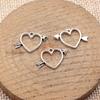 Rose Heart Charm Hollow Pendant For Romantic Love Theme DIY Bracelet Necklace Jewelry Making Supplies For