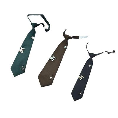 Veelzijdige Beer Kroon Patroon Stropdas Podiumoptredens Casual Stropdas voor Trendy Look