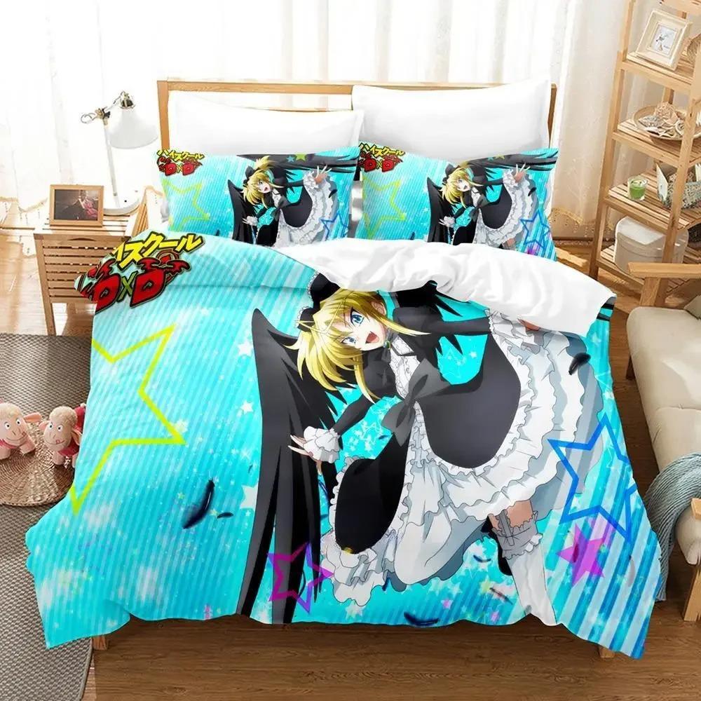 Neues Kawaii High School DxD Bettwäscheset Einzelbett Twin Full Queen King Size Bettset Erwachsener Kind Schlafzimmer Bettbezugsets Anime Bett