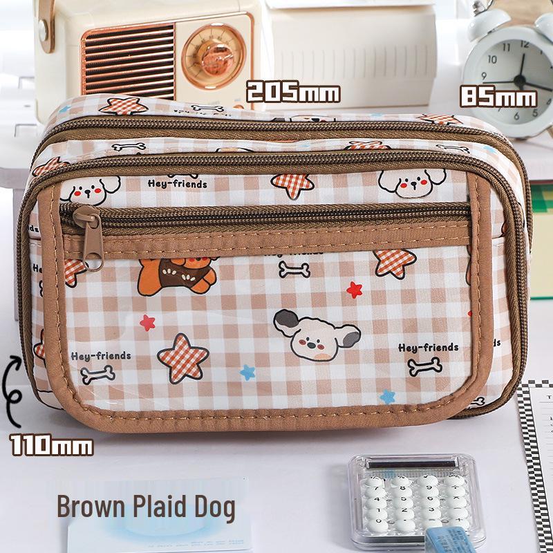 Capybara Pencil Case for Girls: High-Capacity, Stylish Design for Primary and Junior High Students.