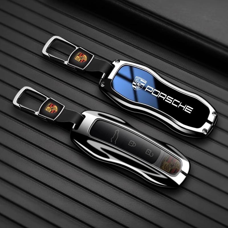 Zinklegierung Auto Schlüsselabdeckung Hülle Schutzschale für Porsche 911 718 Panamera Macan Cayenne Boxster Cayman Auto Fernbedienung Zubehör