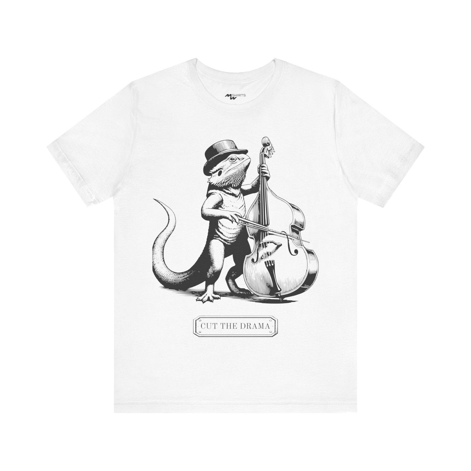 Bearded Dragon Double Bass T-Shirt, Musician Gift 4XL