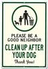 Veuillez Faire Attention À La Plaque Métallique Panneau Pas de Crotte de Chien Panneau Extérieur Veuillez Nettoyer Panneau d'Avertissement Crotte de Chien 8x12 Pouces