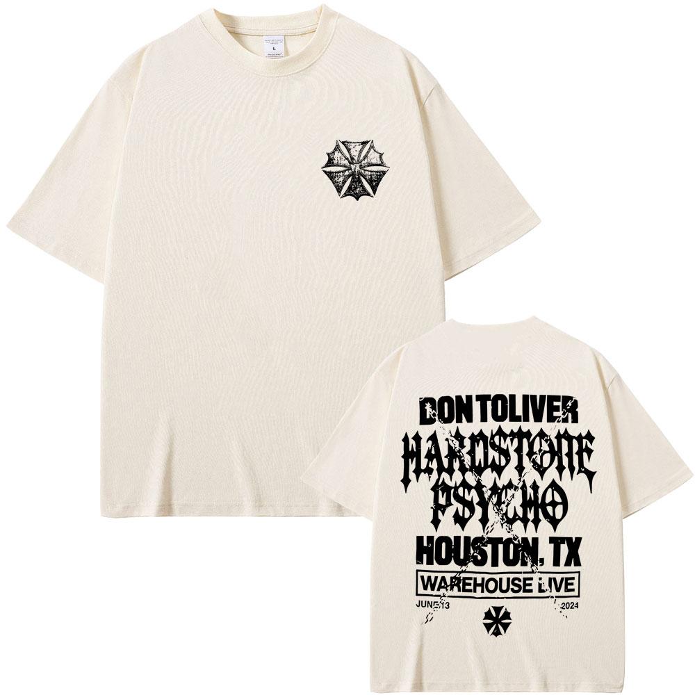 Rapper Don Toliver Hardstone Psycho Album Graphic T Shirt Men Hip Hop Oversized Gothic T-shirt Men's Vintage Punk Rock Tshirt