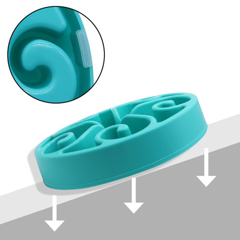 Dog food anti tipping Pet Dog Slow Feeder Bowl Fun Non Slip Anti-Gulping Slower Food Feeding Dishes Eco pet supplies