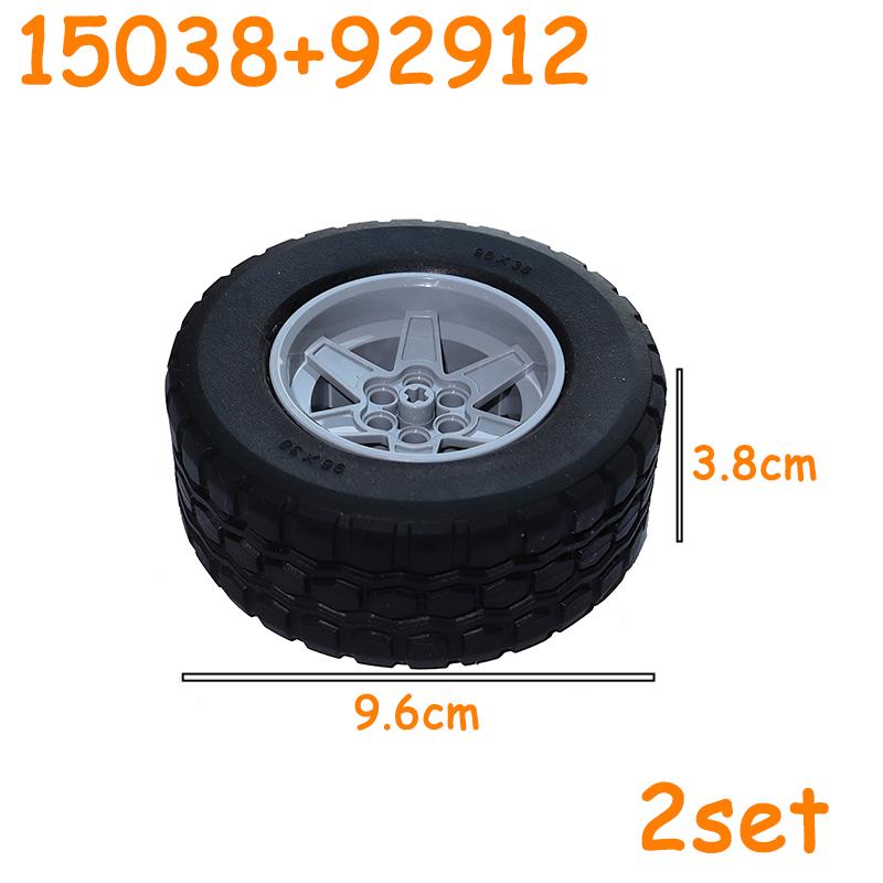 Technical Tire Wheel Car Truck Wheels Hub Block Bricks MOC Motorcycle Tyre Rim Brick Playset 56145 44309 86652 32019 15038 23798