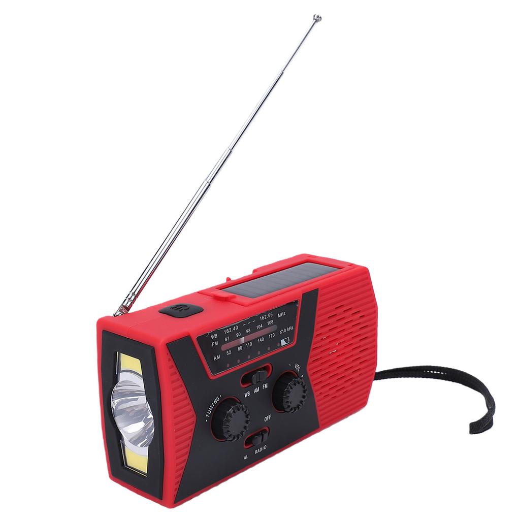 Emergency Radio Solar Hand Crank Weather Portable Self Powered NOAA AM FM WB Phone Charger 2000mAH with LED Light