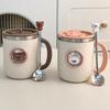 Cartoon 316 Stainless Steel Mug 450ML Anti-scalding Water Cup With Lid For Kid Cute Drinking Cup Reusable Drinkware