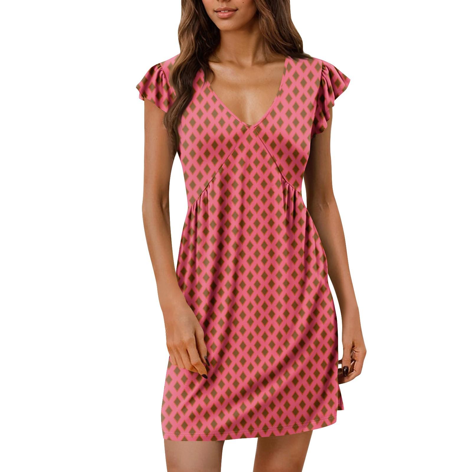 

Женское летнее платье, свободное платье-сарафан без рукавов с V-образным вырезом и карманами M красный