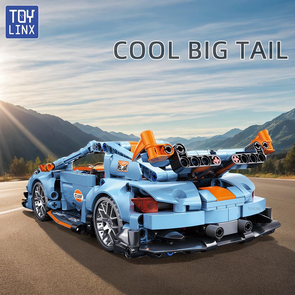 Non-Toxic 523Pcs Building Blocks Car Toys Adults Or Kids 1/18 Building Set Racing Model Super For Age 14+ Christmas Birthday Gift