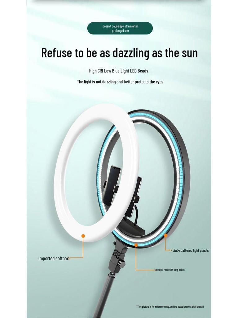 2025 Ring Light Stand for Live Streaming & Beauty Selfies - 22-inch Mobile Phone Holder for Influencers