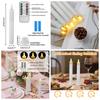 Flameless Taper Candles with Remote Timer LED Candlesticks Battery Operated Flickering Window Candle for Christmas Wedding Decor