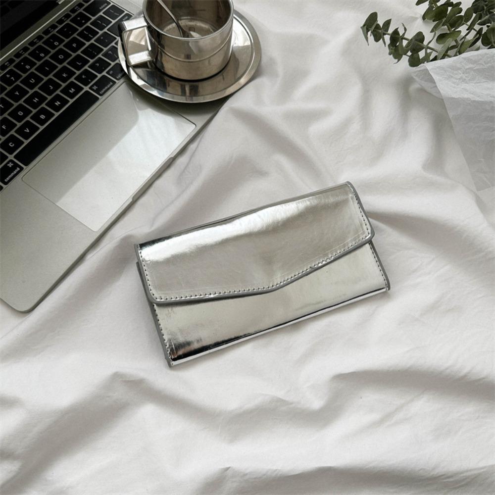 Large Capacity Envelope Evening Bag Pu Leather Handheld Bag Simple Messenger Cluth Bag  Girls