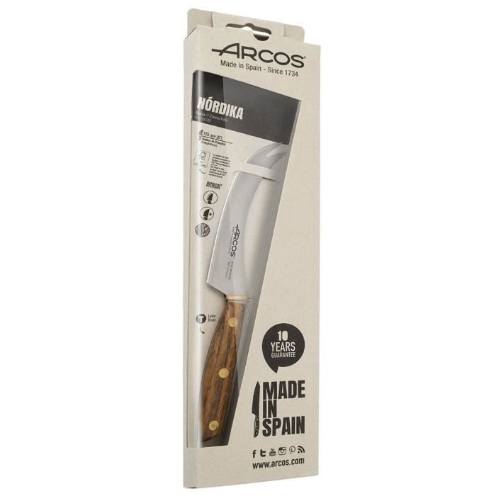 Couteau à Fromage - ARCOS - Nordika - Lame Acier Inoxydable Nitrum® - Manche Bois Ovengkol - 125 mm