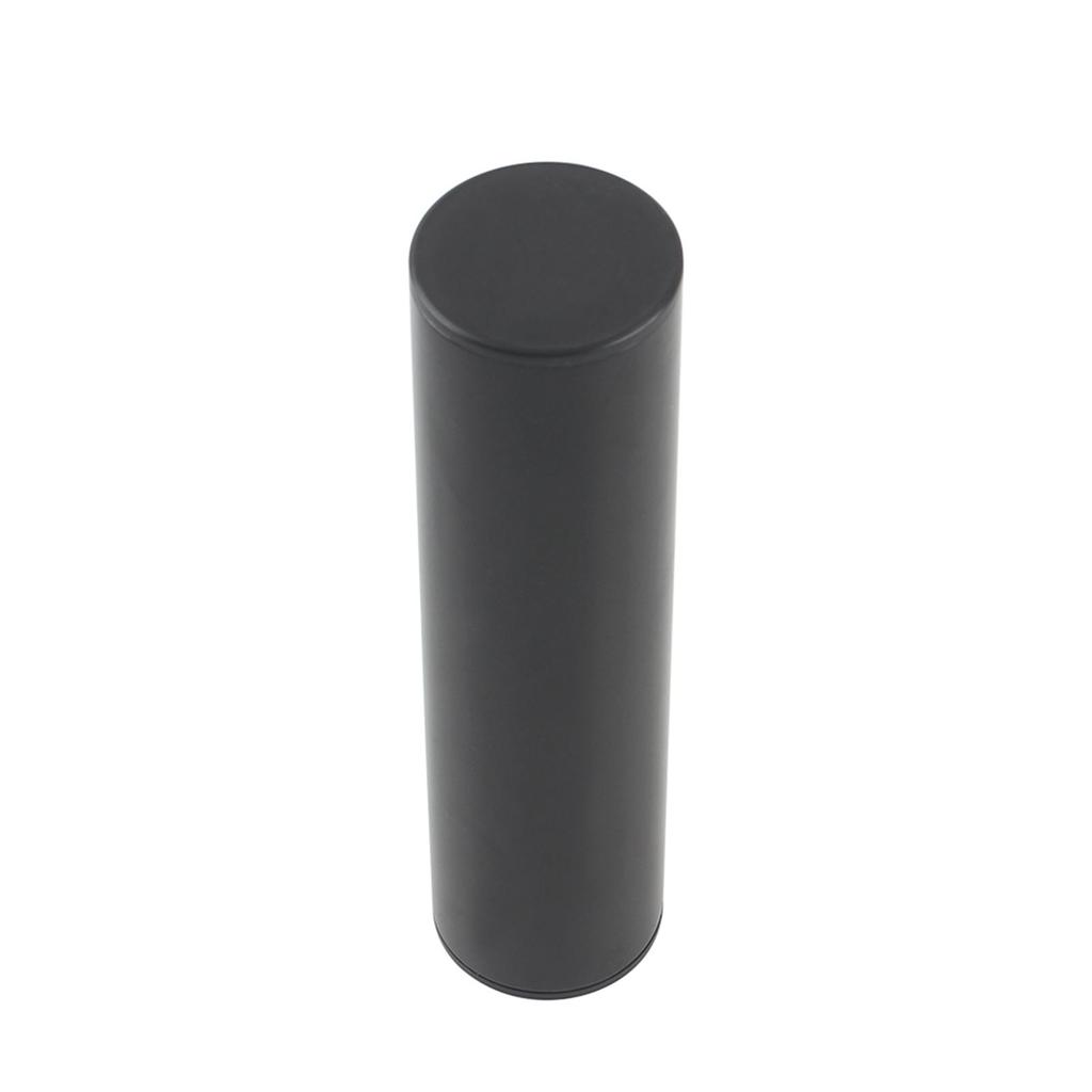 Professional Stainless Steel Cylinder Sand Shaker Rhythm Musical Instruments Metal Hand Percussion Black
