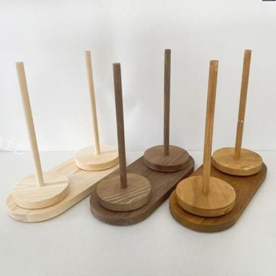 Porte-bobine en bois massif portable pour le tricot à la main et le tissage