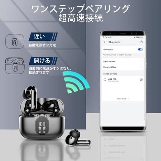 Auricolari Bluetooth Auricolari Wireless2026 Ultimi AuricolariBluetooth 5.4 Cancellazione del Rumore in Chiamata ENC Connessione Istantanea Controllo Touch Qualità Audio HiFi