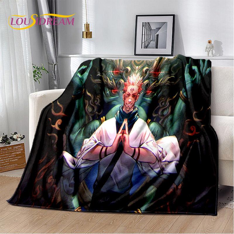 Jujutsu Kaisen Anime Cartoon Soft Plush Blanket,Flannel Blanket Throw Blanket for Living Room Bedroom Bed Sofa Picnic Cover Kids