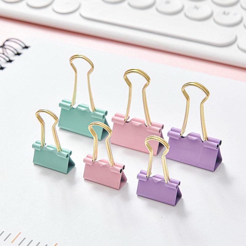 New Macaron Color Office Suit: High-Value, Labor-Saving Binding and Paper Clip Set with Long Tail Design