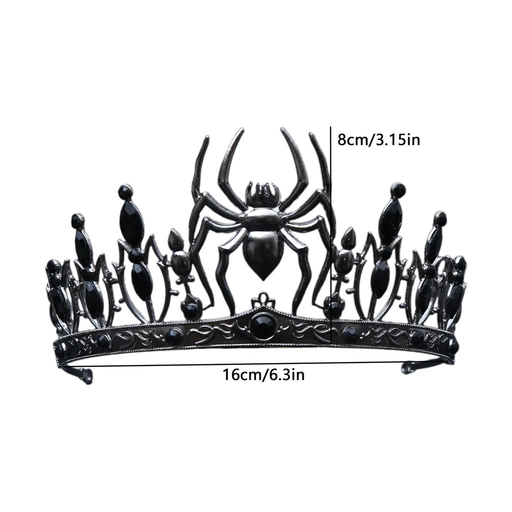 New Halloween Personalized Spider Alloy Goth Party Props, Halloween Costumes, Crystal Rhinestone Role-playing Accessories