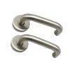 304 Stainless Steel Indoor Fire Door Handle - Double Leaf European Lock Accessory