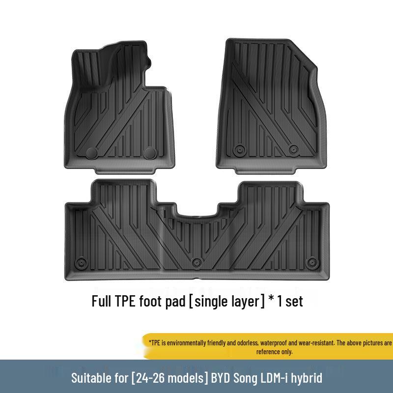 TPE Floor Mats for BYD Song L DM-i (2024-2026), Including Trunk and Seat Back Mats