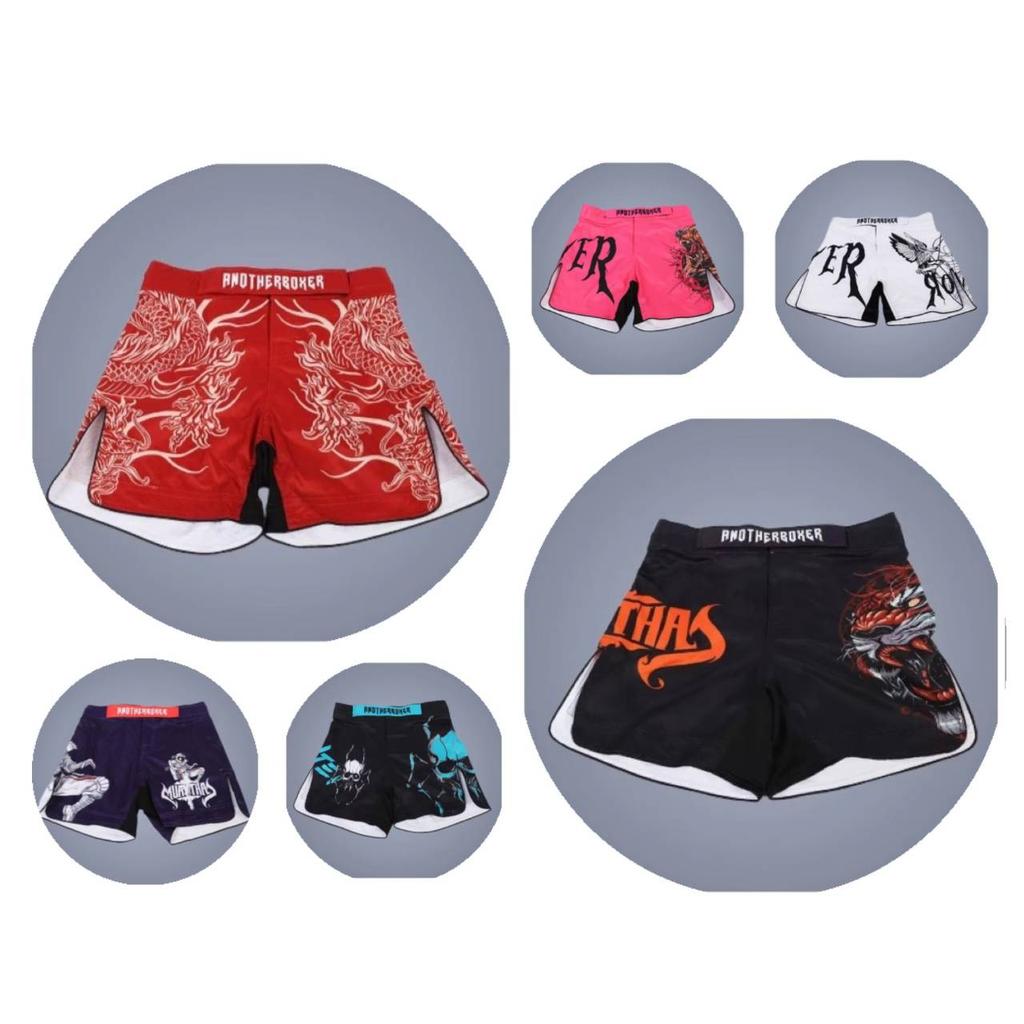 MMA UFC Martial Arts Muay Thai Shorts Pants Kickboxing Boxing Fight Unisex Men Women Kid Quick Dry Print Elastic Polyester Training Trunk