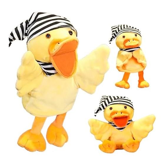 Puppet Puppet Finger Puppet Hand Puppet Stuffed Doll Puppet Show Ventriloquism Glove Puppet Washable Mouth Moving Duck Duck
